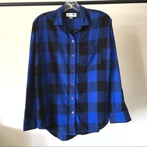 Old Navy Boyfriend Flannel Button Front Shirt